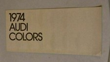 Car Brochure 1974 Audi Colors Paint Samples  picture