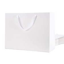 Extra Large White Gift Bags with Handles,16x6x12 Inch,12 Pack picture