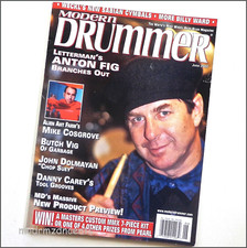 MODERN DRUMMER - June 2002 - ANTON FIG - DAVID LETTERMAN + Butch Vig of Garbage picture