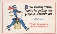 Advertising PC Wells Fargo Express Pre-Paid Christmas Gifts early 1900s picture