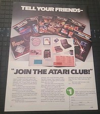 Atari Club Video Games 8x11 Print Ad 1980s picture