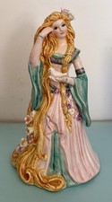 VTG 1994 Schmid Yamada Originals Rapunzel Porcelain Music Box Love Story WORKS picture