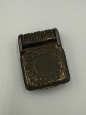 Vintage BRYANT & MAY LIMITED Brass Plated Match Safe Metal Antique Box Patina picture