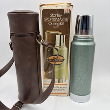 Vintage Aladdin's Stanley Sportsmaster Outing Kit Thermos w/ Case & Box 1970s picture