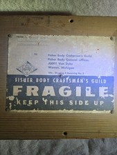 Vintage Fisher Body Craftsman's Guild Model Car Concept Box Only 1963 Contest picture