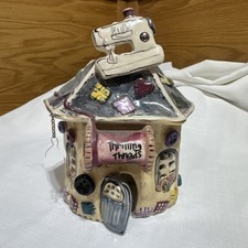 Blue Sky Clayworks Heather Goldminc Thrilling Threads Sewing Tealight 2003 picture