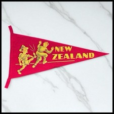 WWII Era New Zealand Political Pennant - Satirical Anti-Nazi Propaganda History picture