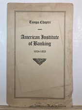 1924 1925 American Institute of Banking Tampa Chapter Program Florida Fl Vtg picture