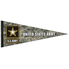 United States Army Felt Pennant 12X30 Nice Quality Not The Cheap Paper Version picture