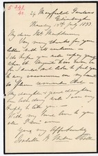 1893 Handwritten Letter Edinburgh by Isabella M. Wilson Noble Scotland Signed picture