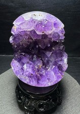 120mm TOP Natural dream amethyst geode quartz agate crystal smiling crystal picture