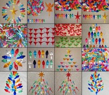 Ceramic Christmas Tree Bulbs Small Med/Large Extra Large Twist Stars *FREE SHIP* picture