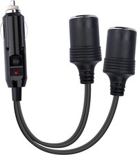 12V Double Cigarette Lighter Adapter, 1 to 2 Car Cigarette Lighters Splitter 2 S picture