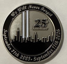 FBI 9/11 Twin Towers  25th Anniversary Challenge Coin picture