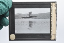 WWI Glass Slide School Aerial Photography Rochester NY Glenn Curtiss Flying Boat picture