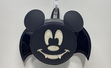 Disney Loungefly Mickey Mouse Vampire Bat Halloween Mini Backpack Black picture