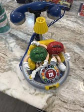 M&M's Animated Phone Collectible M & M Phone Vintage RARE, BLUE Phone untested picture
