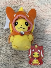 2015 Pokemon Center Plush Hiroshima Japan Pikachu Magikarp Poncho Rare Authentic picture