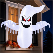 4.6 FT Halloween Inflatable Flying Ghost Window Decor LED Outdoor Blow Up picture