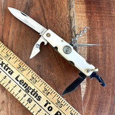 Vintage Bijoulux Inox Inoxydable Multi Tool Bail Knife Compas  picture