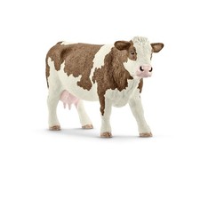 Schleich Simmental Cow Figurine 3 Inch Realistic Farm Toy For Imaginative Play picture