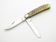 2004 Custom Jack Owensby Alaska Trapper Armadillo Folding Pocket Knife picture