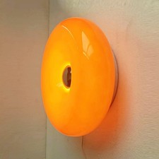 Modern Design Donut Table Lamp, LED Acrylic Lampshade with Durable Shade, Orange picture
