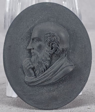 Wedgwood Chrysippus Black Basalt Portrait Medallion Plaque C.1780-1795 picture