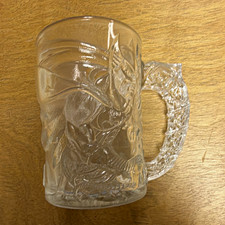 Batman Clear Glass Embossed Mug with Handle, Decorated Comics Theme picture
