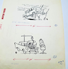 ORIGINAL MOTORTREND MAGAZINE GAG CARTOON ART OCTOBER 1961 picture