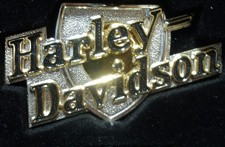 Franklin Mint Harley Davidson 1919 Sport Model Fuel Tank Emblem .925 Silver picture