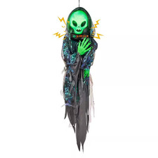 4.5FT Voice Activated Light up Alien Halloween Hanging Decoration picture