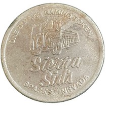 Sierra Sids Casino Sparks Nevada $1.00 One Dollar Gaming token Fire Truck Engine picture