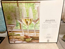 6 Lenox Decor Plain White Wine Glasses New in Box picture
