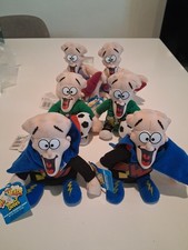 Vintage 1998 Mega Warheads Wally Dudes Plush Lot of 6 NWT Candy Mascots picture