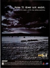 Midway Area 51 Vintage Magazine Ad 1996 Video Game PlayStation Saturn Gaming picture