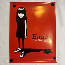Vintage 2001 Emily The Strange Poster 18x24 Red Cosmic Debris Y2K Goth picture