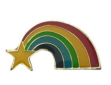 Rainbow Star LGBT Pride Flag Hat or Lapel Pin AK880 F5D1K picture