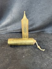 Svend Jensen - India. Vintage Oil Candle/Wick Holder SET OF 2. Brass, 8” tall picture