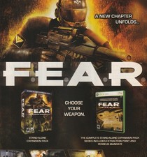 2007 F.E.A.R. Original Print Ad Xbox 360 Video Game Artwork 21x27cm EGM 222 picture