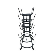 Old French Gray Metal Bottle Drying Rack 6lb 25