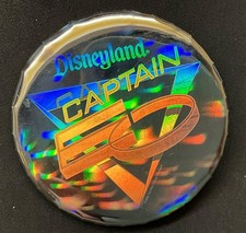 1986 Disney Captain EO Holographic Pinback Button Michael Jackson Disneyland Est picture