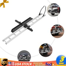 Hitch-Mount Motorcycle Carrier 400 lb Aluminum Steel Dirt Bike Rack picture