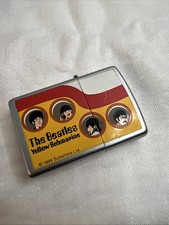 VTG 2001 Zippo Beatles Yellow Submarine Lighter Satin Chrome USA picture
