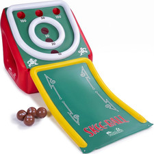Inflatable Skee Ball Game, Backyard Carnival Toy, 5 Foot Ramp, Kids Family picture