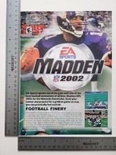Madden 2002 Advertisement Original Print Ad / Poster Game Gift Art picture