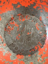 Vintage Metal Advertising “Eat More Jolly Time Popcorn” Bowl Sioux City IA Bowl picture