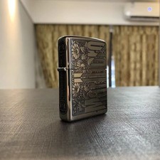 Flowers Marlboro Zippo Rare Lighter With Box Windpoof picture