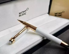 New Montblanc Meisterstuck Rollerball Pen Ceramics 163 White Gold Trim Classique picture