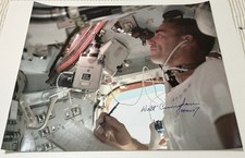 Walt Cunningham hand signed 20x24 Apollo 7 color photo NASA Astronaut picture